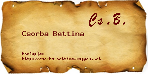 Csorba Bettina névjegykártya