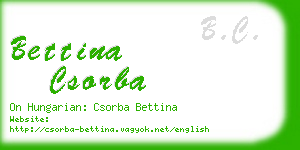 bettina csorba business card